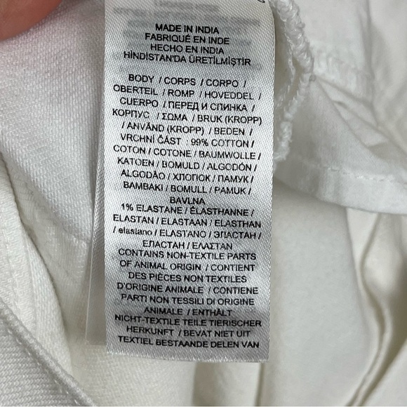 Lauren Ralph Lauren White Eyelet Patchwork Relaxed Tapered Jeans Size 16 Women - Picture 11 of 16